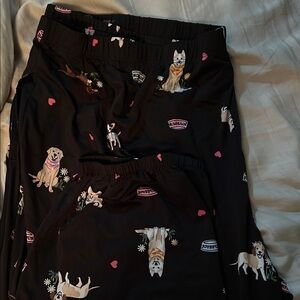 Joyspun Black Dog Print Women's Pajama pants
